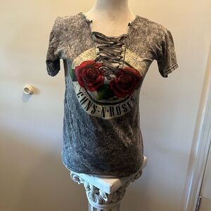 Guns N Roses -  Black & White Tie Dye - Front Lace xs
